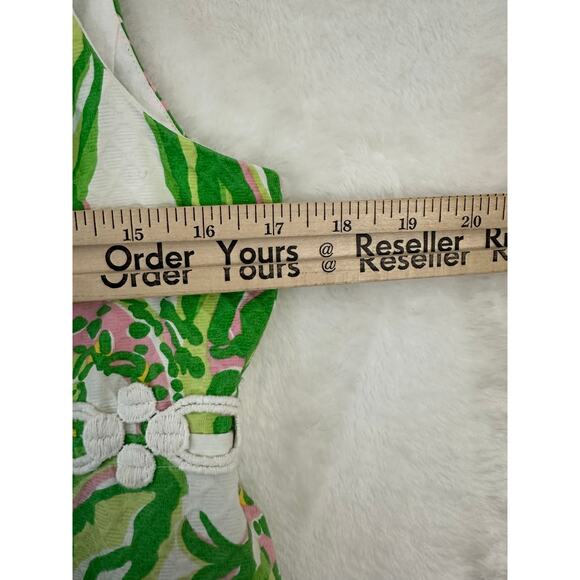 Lilly Pulitzer Rosie Shift Dress 10 Lace Trim Beachy Tropical - Picture 8 of 9